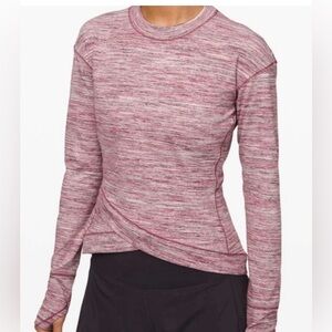 Lululemon Women's Pink Heathered Long Sleeve Top